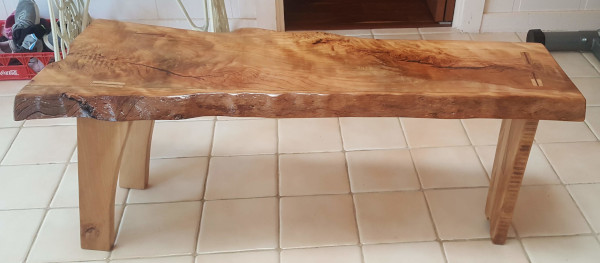 Beech Live-Edge Bench